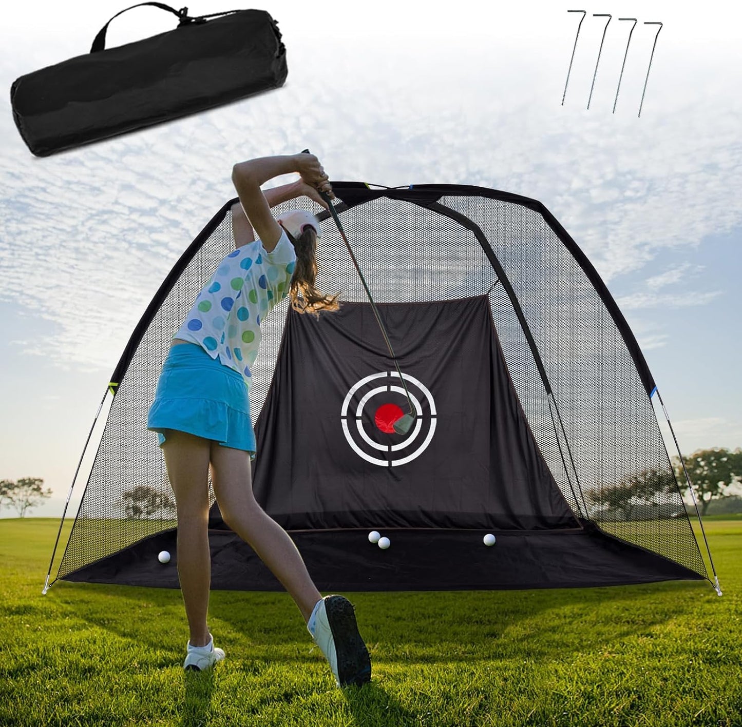 Golf Practice Hitting Net Golf Swing Net Golf Hitting Net Golf Practice Backyard Driving Golf Hitting Practice Net Golf Hitting Target Net Premium Quality๏ผ10x6x7 FT