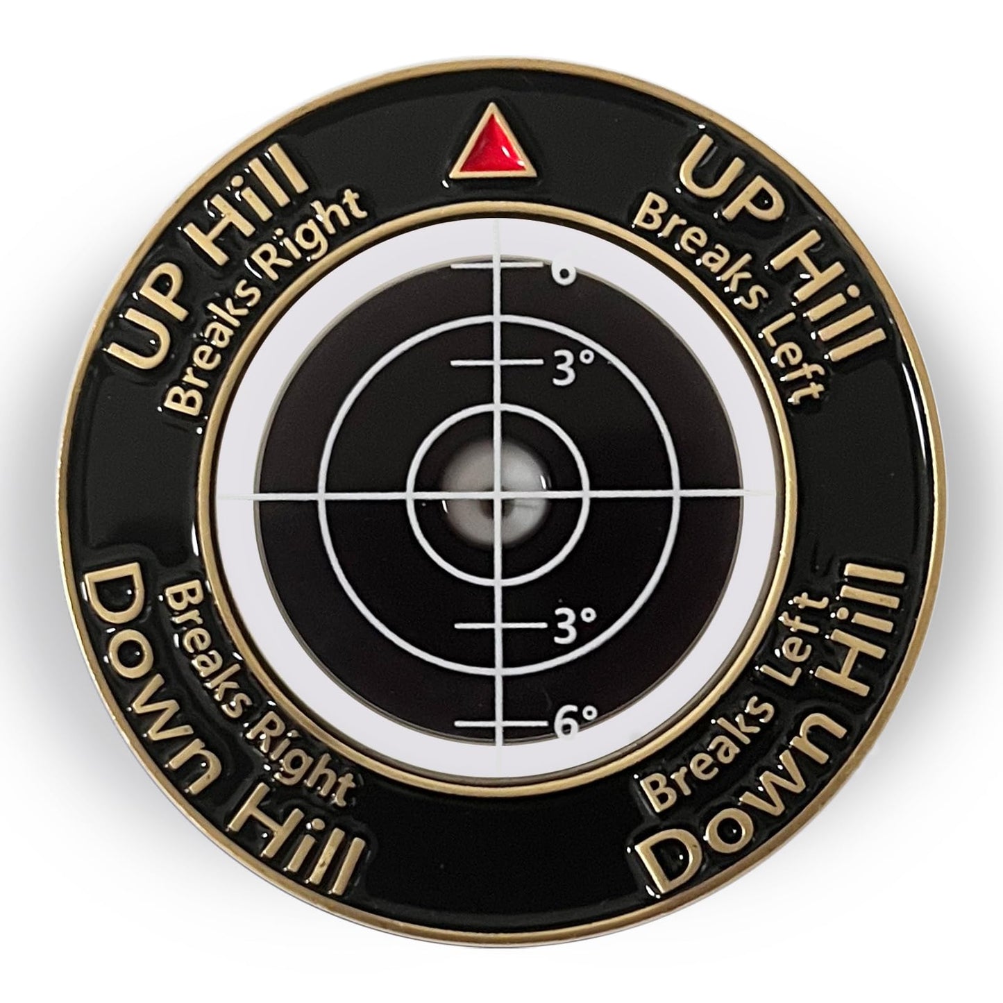 Golf Green Reader - Keopuals Golf Putting Green Reading Golf Accessories Golf Ball Marker with Level Aid Bubble Golf Training Tool to Improve Your Putting Game Metal Read Greens (Black)