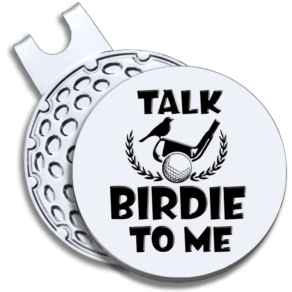 GEYGIE Talk Birdie to Me Golf Ball Marker with Magnetic Hat Clip Funny Golf Accessories Gifts for Men Women Golf Gifts for Men Woman Gift for Golf Fan Golf Novelty Gift
