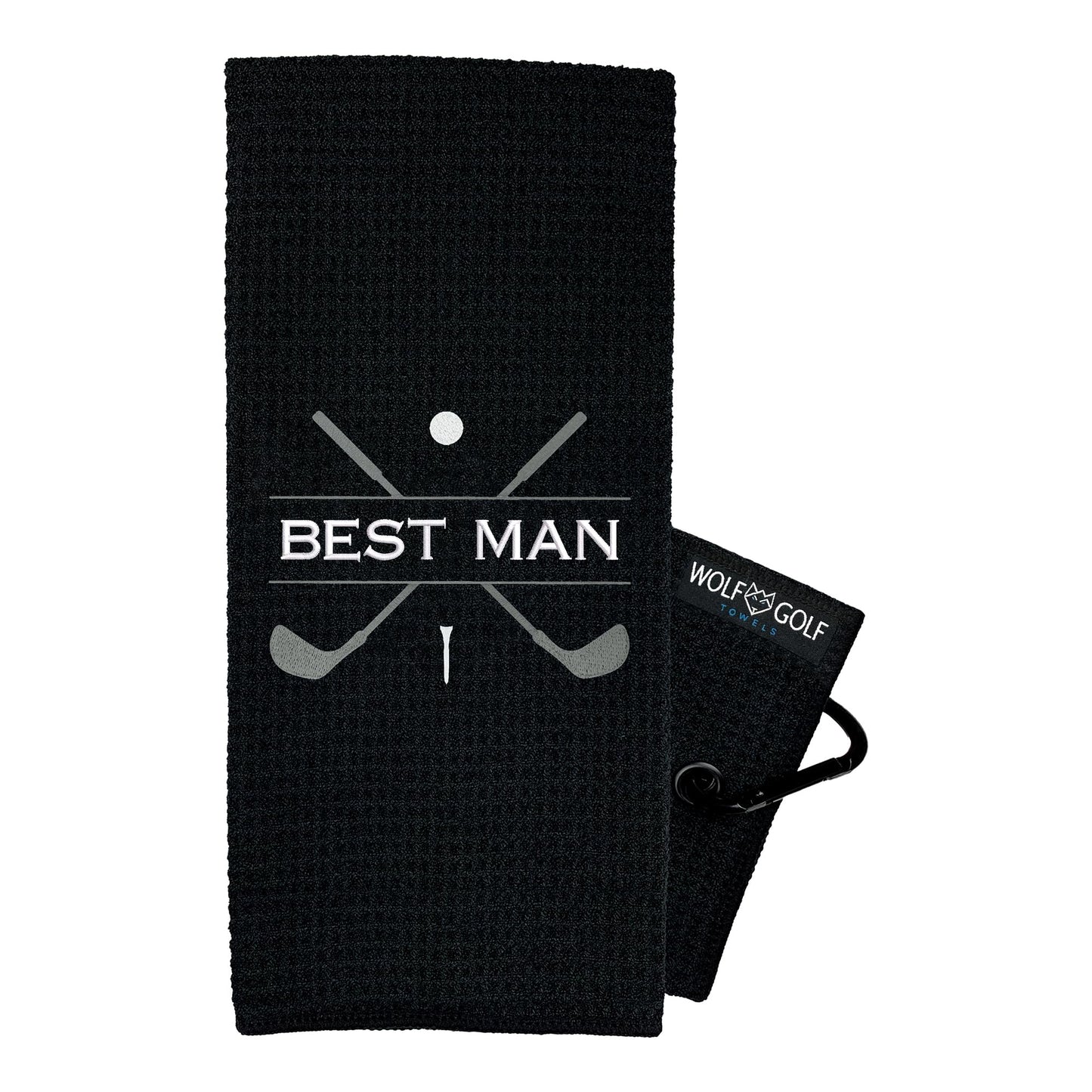 Best Man Golf Towel - Best Man Gifts - Bridal Party Golf Towels - Wedding Party Golf Towels - Golf Gifts for Groomsman - Embroidered Golf Gifts